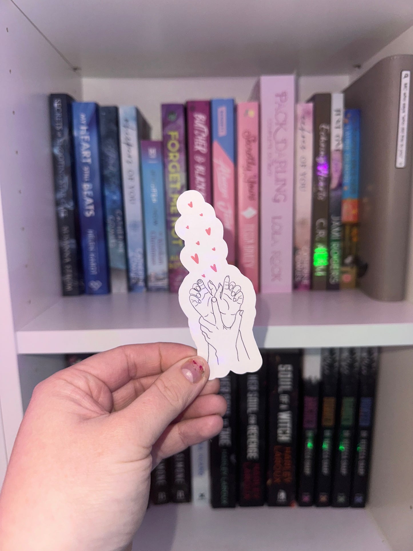 Heart hands sticker