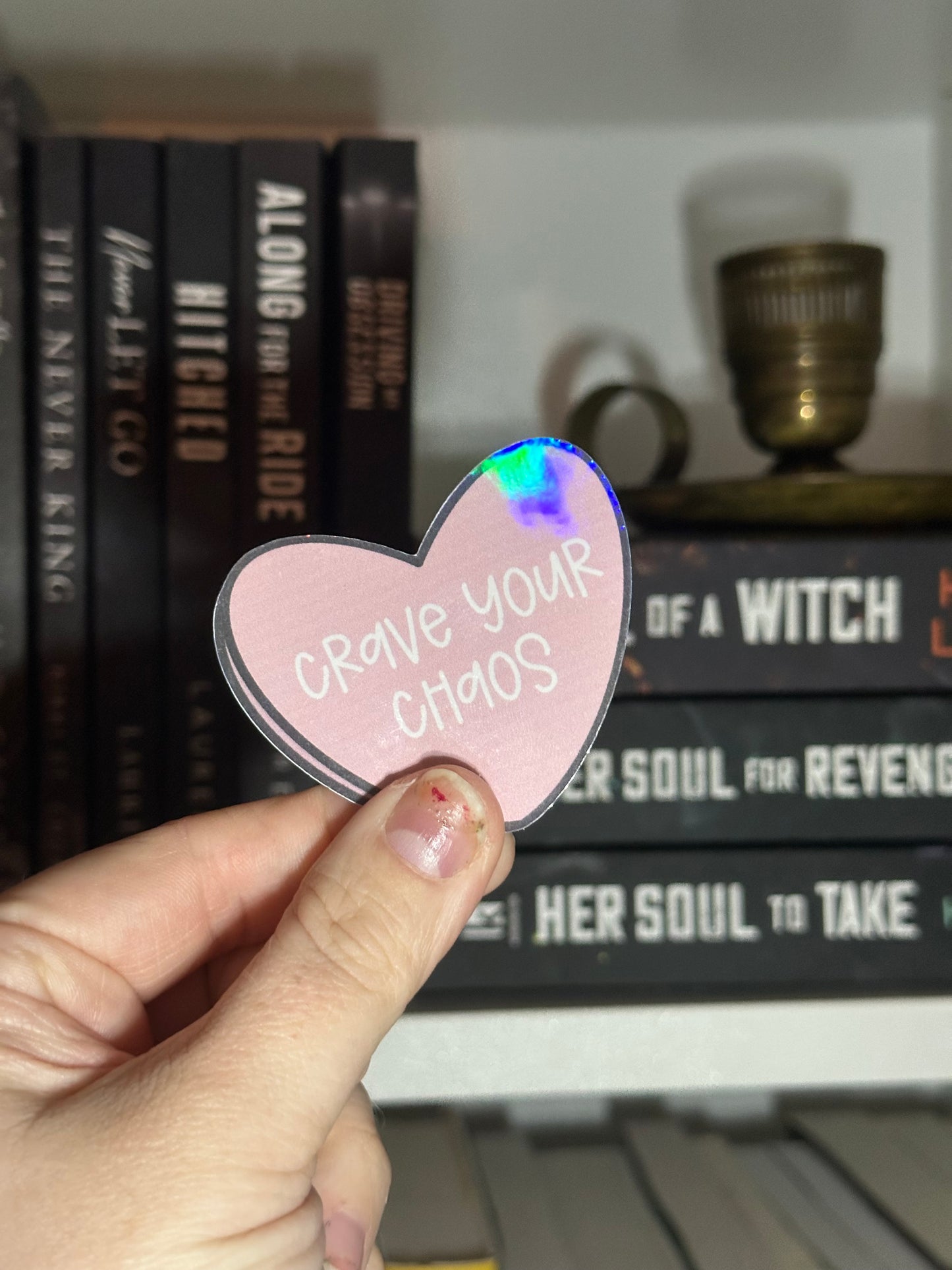 Chaos candy heart sticker