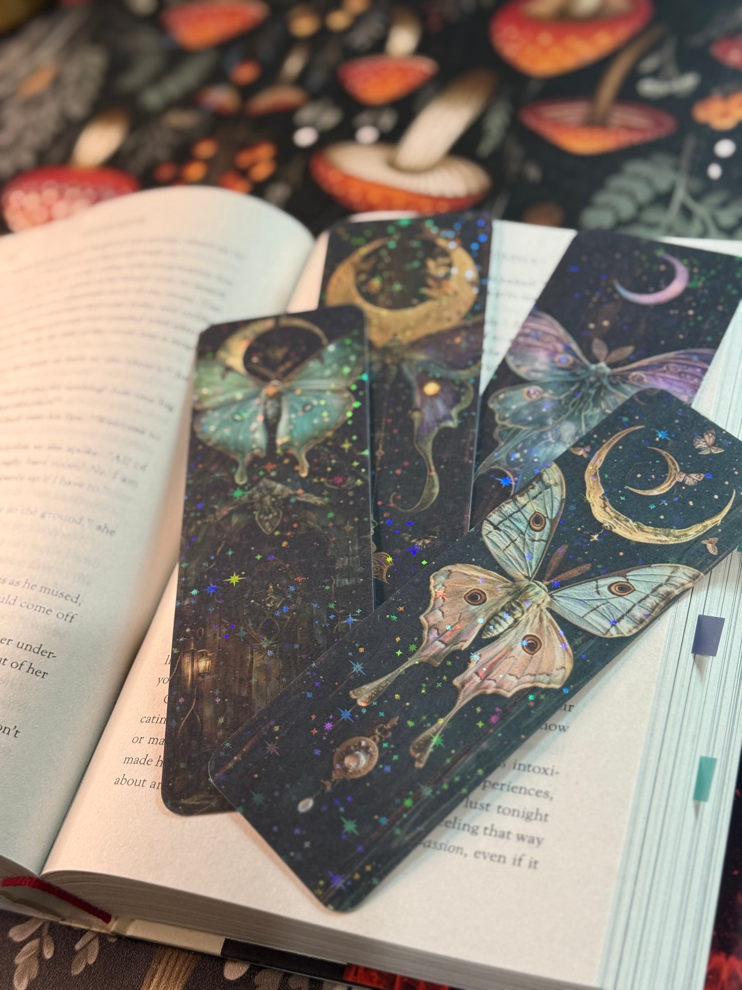 Crescent moth bookmark