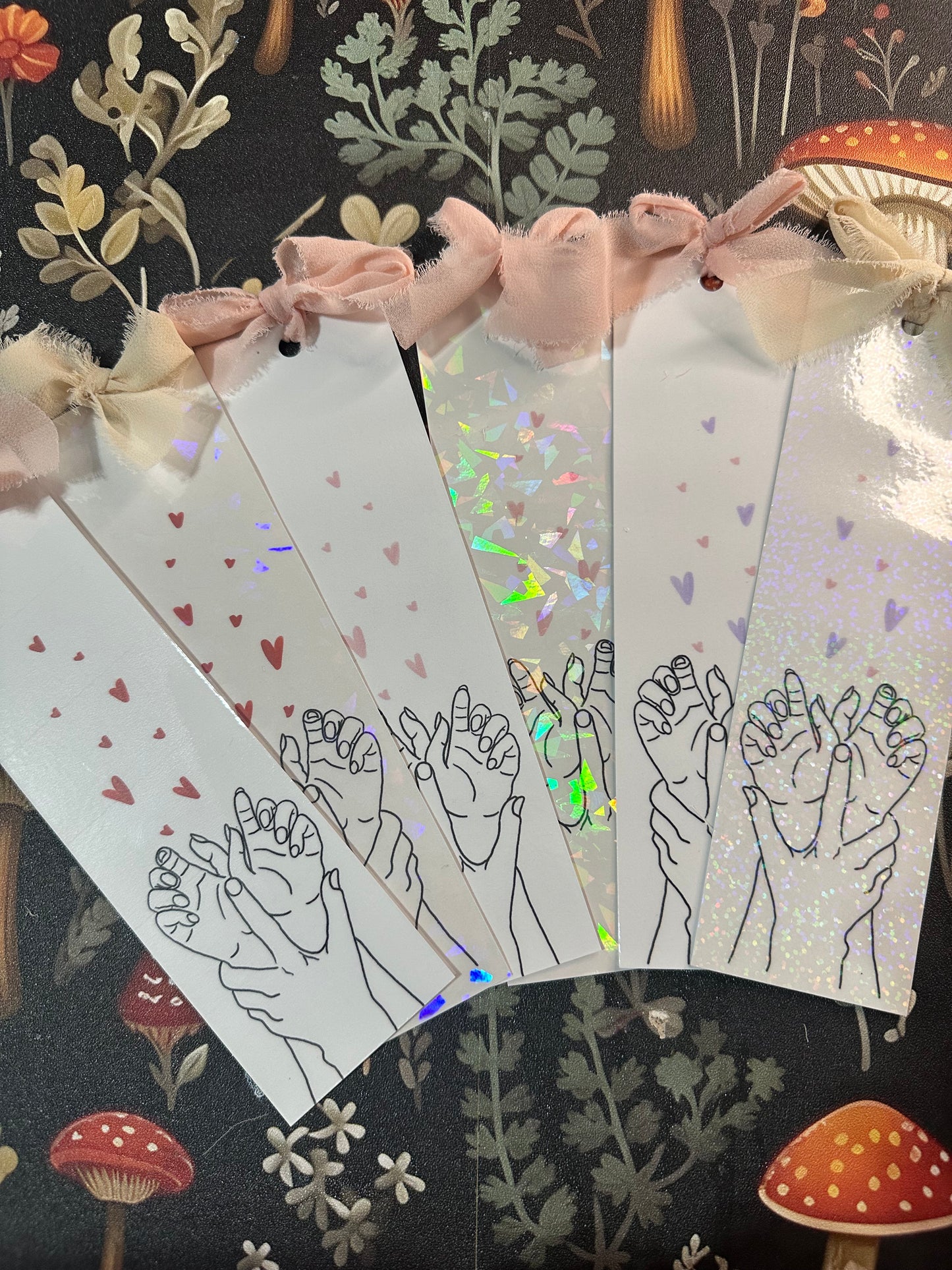 Heart hands bookmark