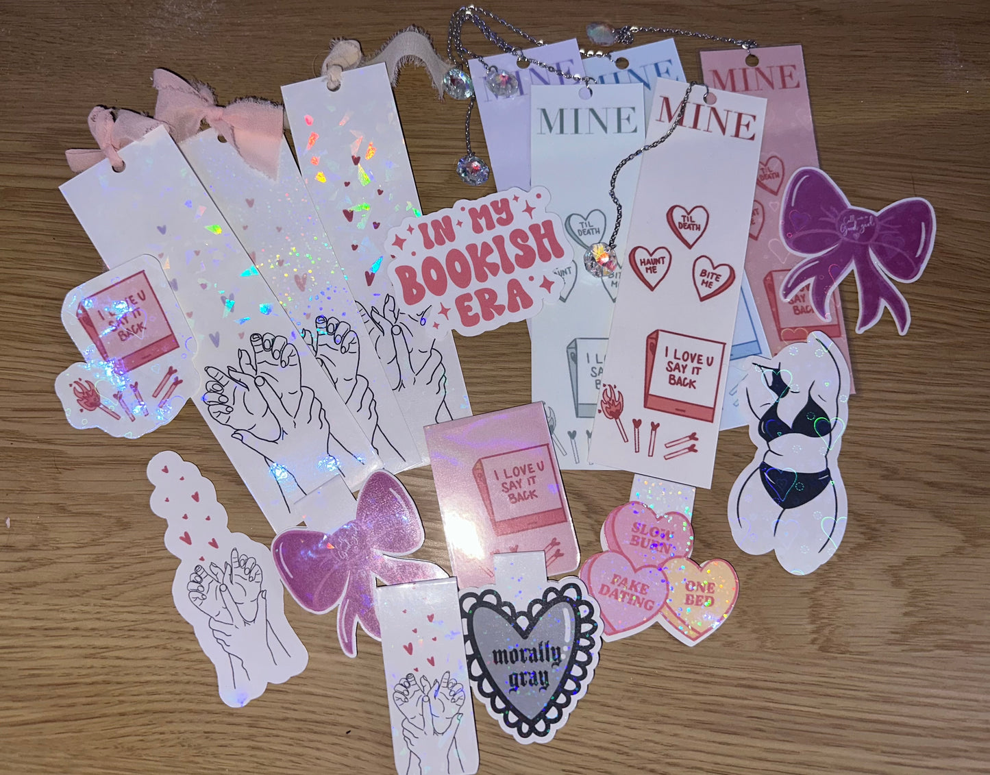 Heart hands bookmark