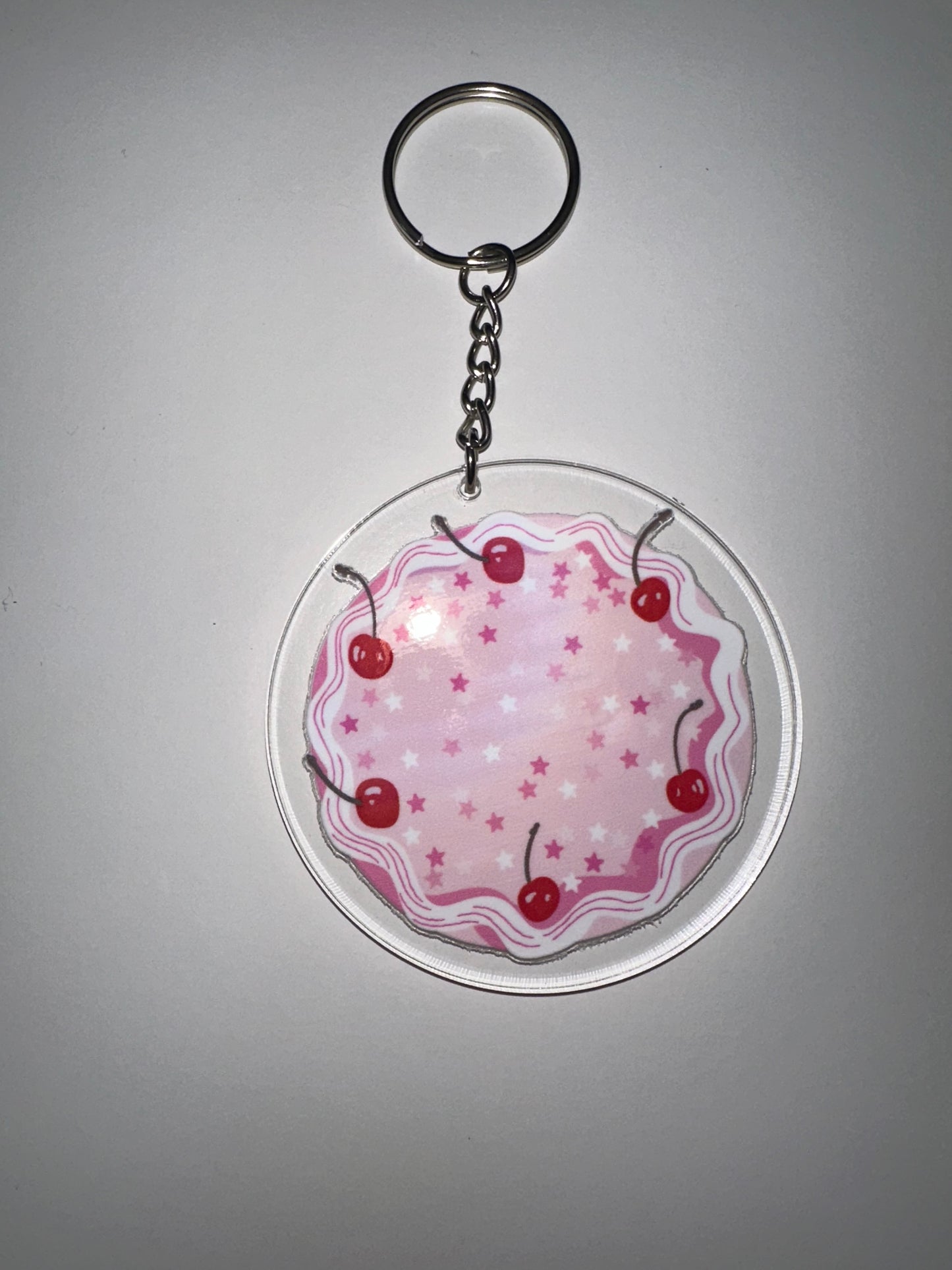 Cherry cake keychain π