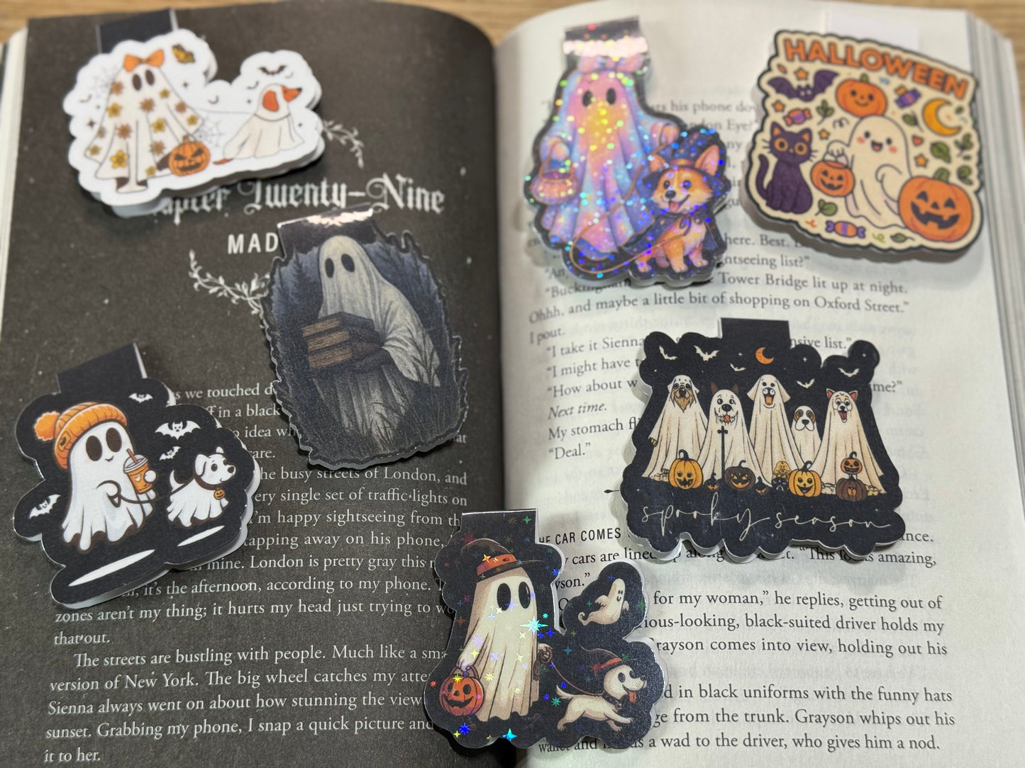 Ghost doggies magnetic bookmark