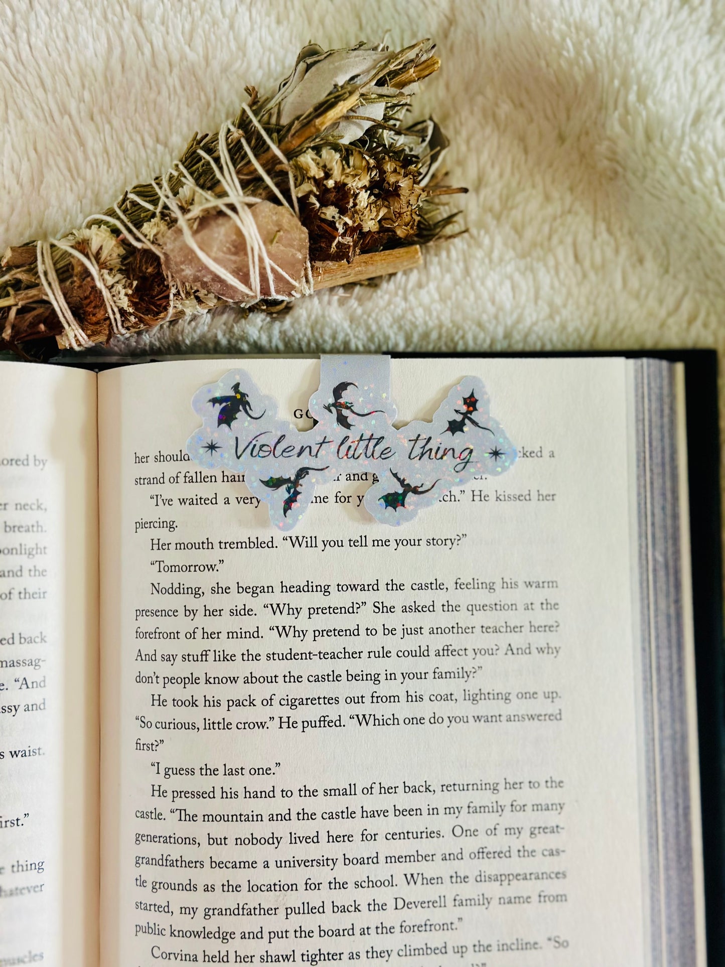 Violent little thing magnetic bookmark