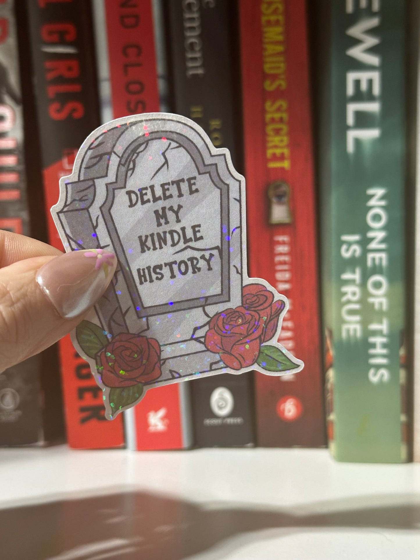 Tomb stone sticker