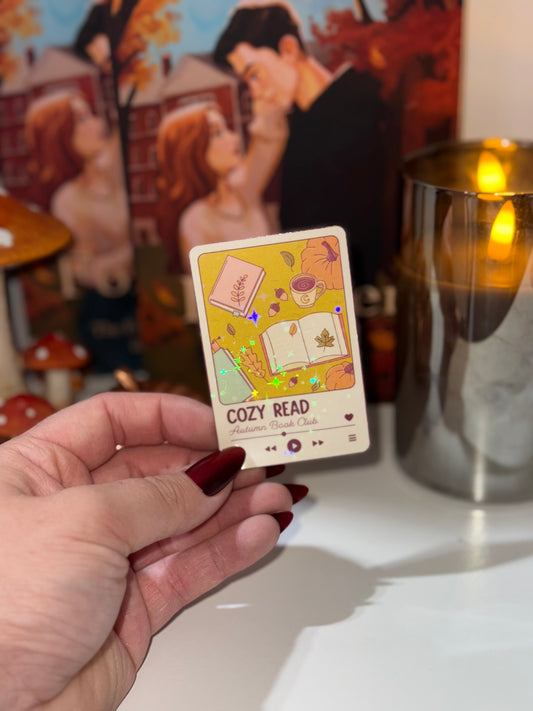 Cozy reader sticker