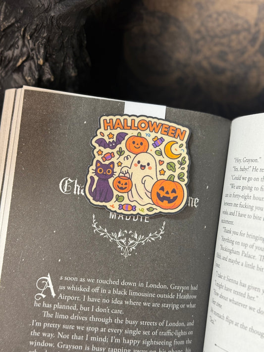 Vintage Halloween magnetic bookmark