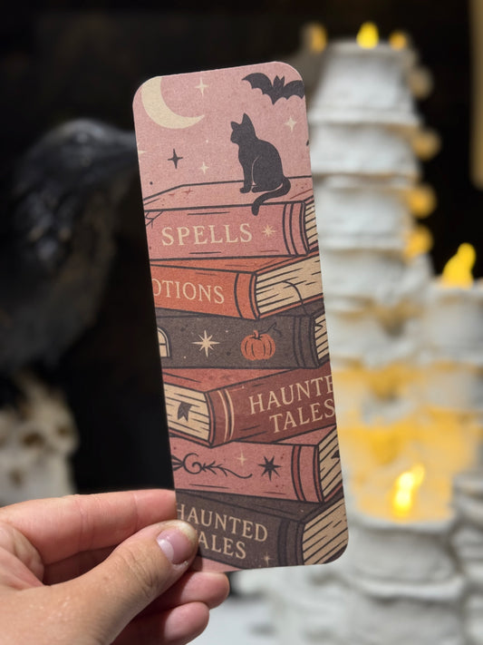 Witchy book stack bookmark ￼