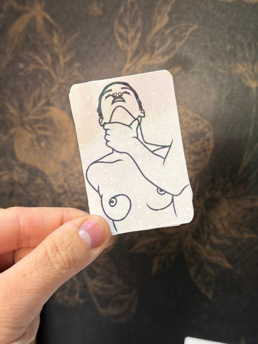 Choke me sticker